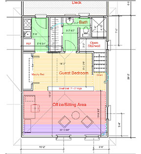 System design / layout of residential radiant floor heating system.